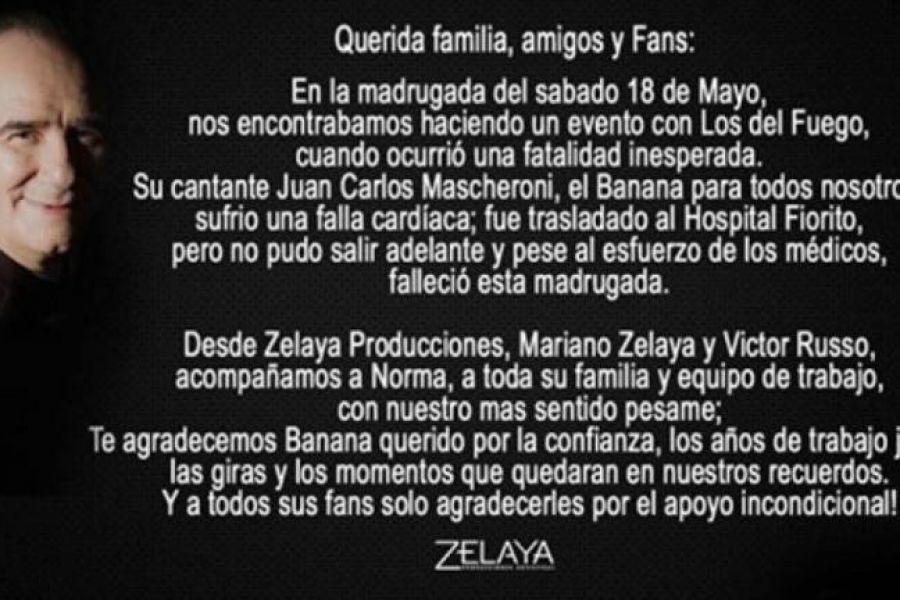 Comunicado - Zelaya Producciones