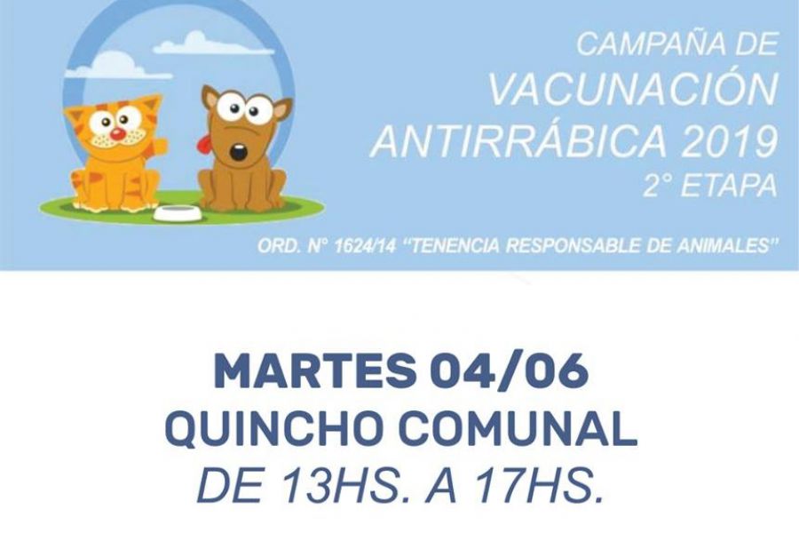 Se extiende la campaña de Vacunación Antirrábica