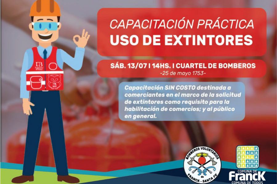 Capacitación sobre el uso de extintores