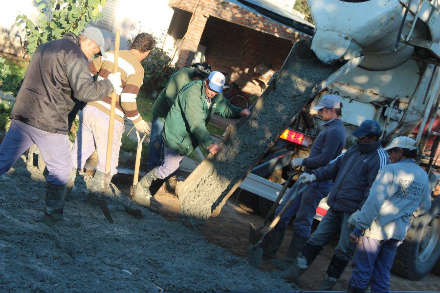 Pavimento urbano en Barrio Federal