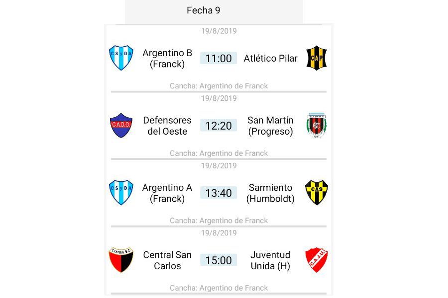 Campeonato Femenino LEF - Fecha 9