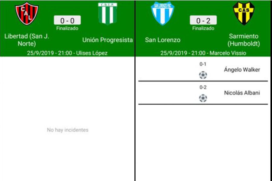LEF Tercera - Resultados ida Cuartos de Final