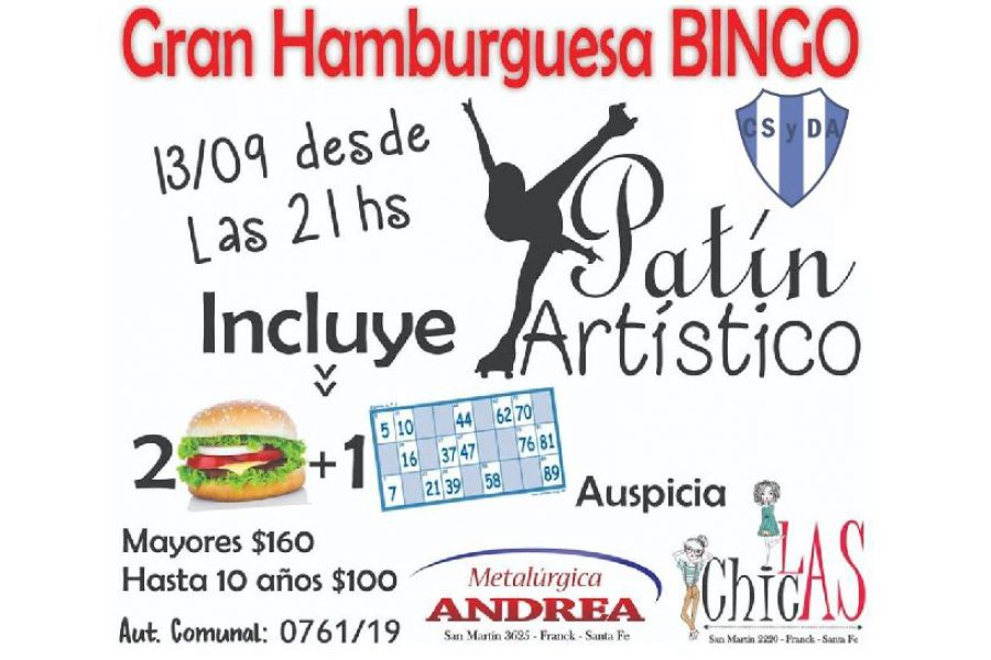 Hamburguesa Bingo - Patin CSyDA