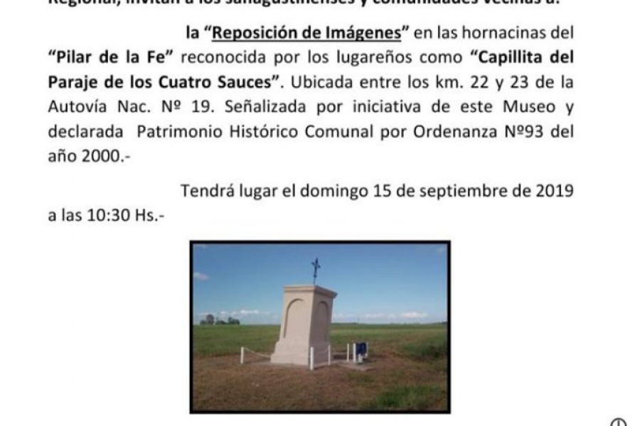 Invitación de la Asociación del Museo Histórico Regional - San Agustín