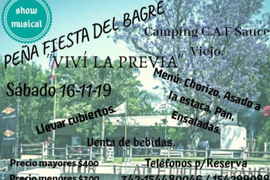 Fiesta del Bagres - Peña en el CAF