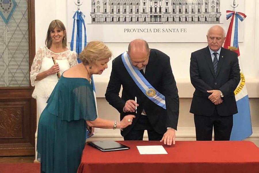 Pirola en la asunción de Perotti y Rodenas