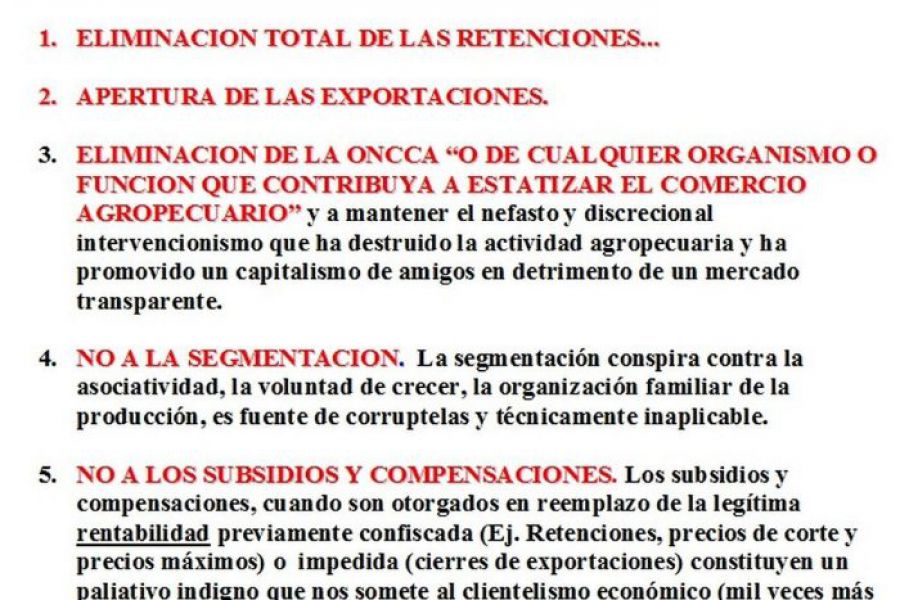 Manifiesto de Productores Autoconvocados