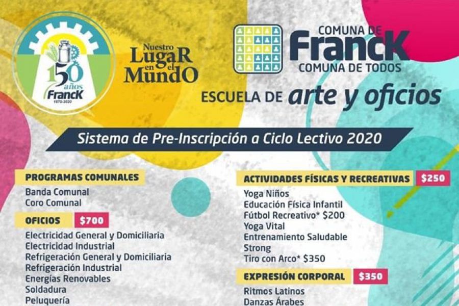 Pre Inscripciones en la Escuela Artes y Oficios