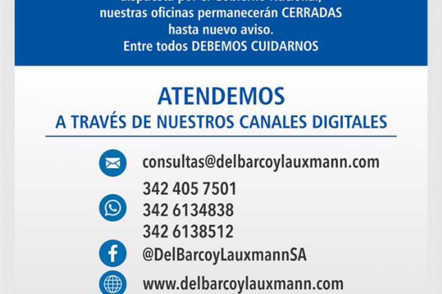 Aviso Del Barco & Lauxmann SA