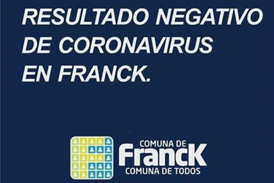 Negativo de Coronavirus en Franck