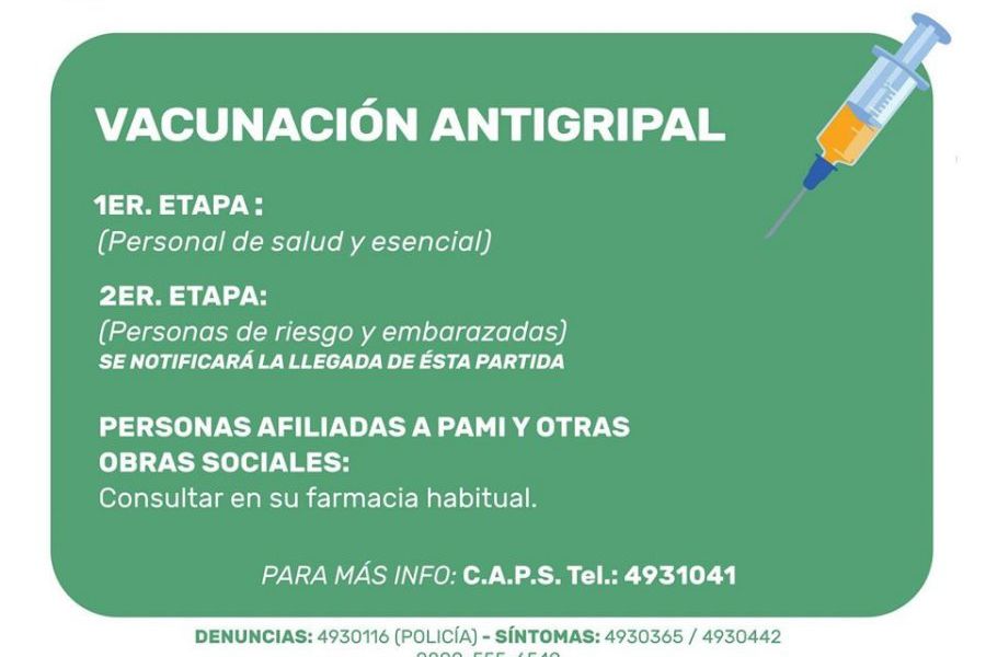 Vacunación antigripal en el CAPS