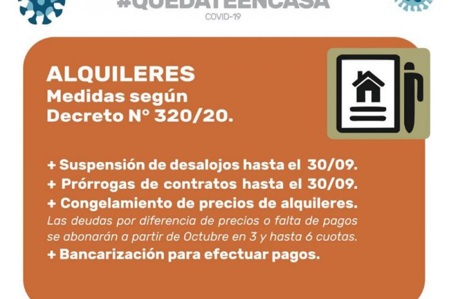 Alquileres de inmuebles - Decreto 320.20