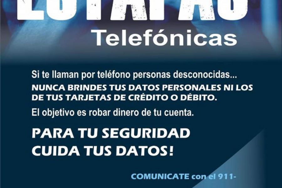 Estafas telefónicas - Afiche URXI