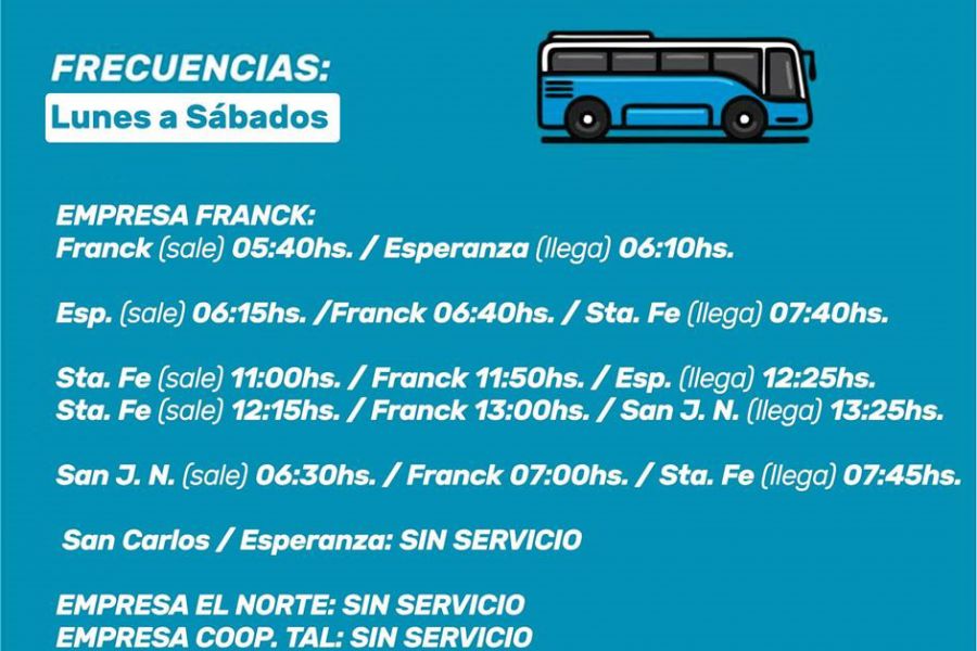 Se activa el transporte interurbano