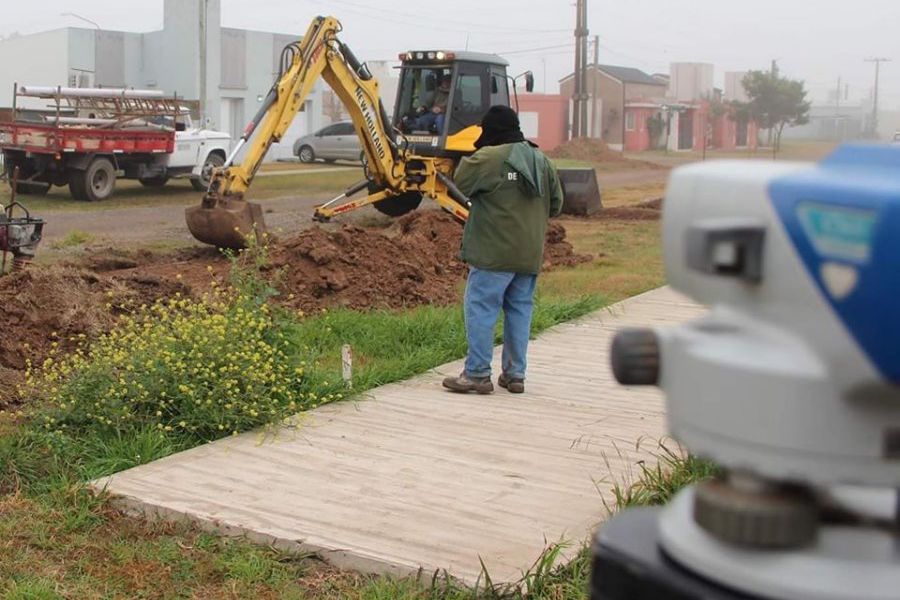 Obras en acceso oeste - Foto Comuna de Franck