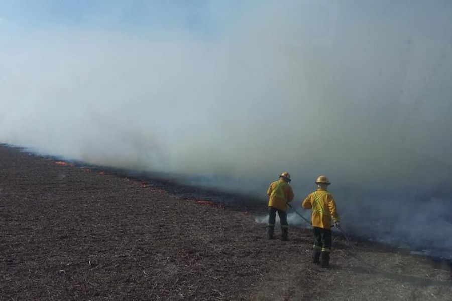 Incendio en Zona Rural - Foto Bomberos Voluntarios Franck