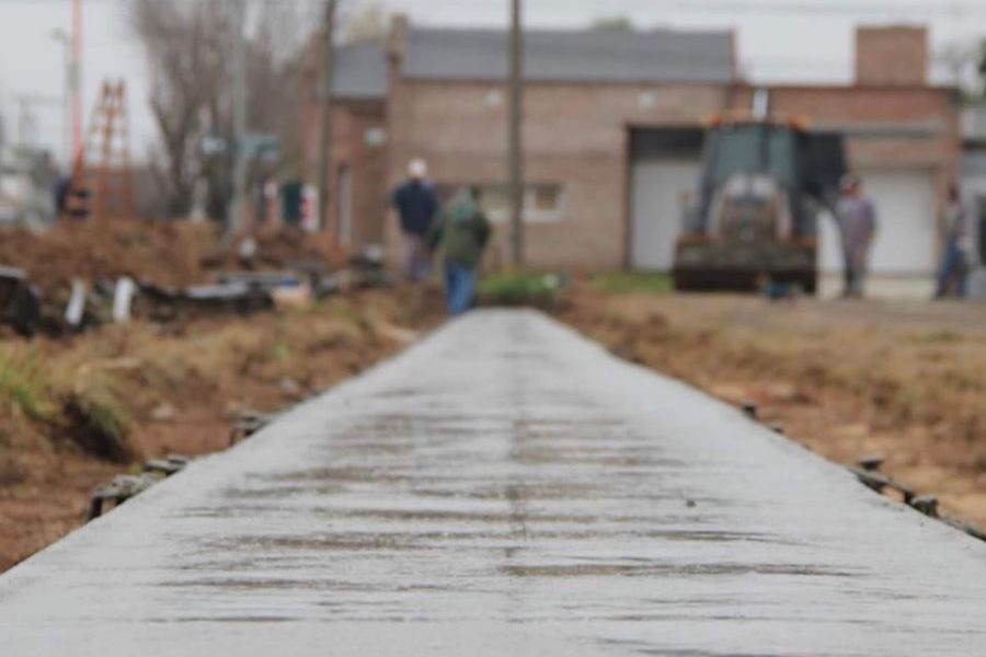 Obras en acceso oeste - Foto Comuna de Franck