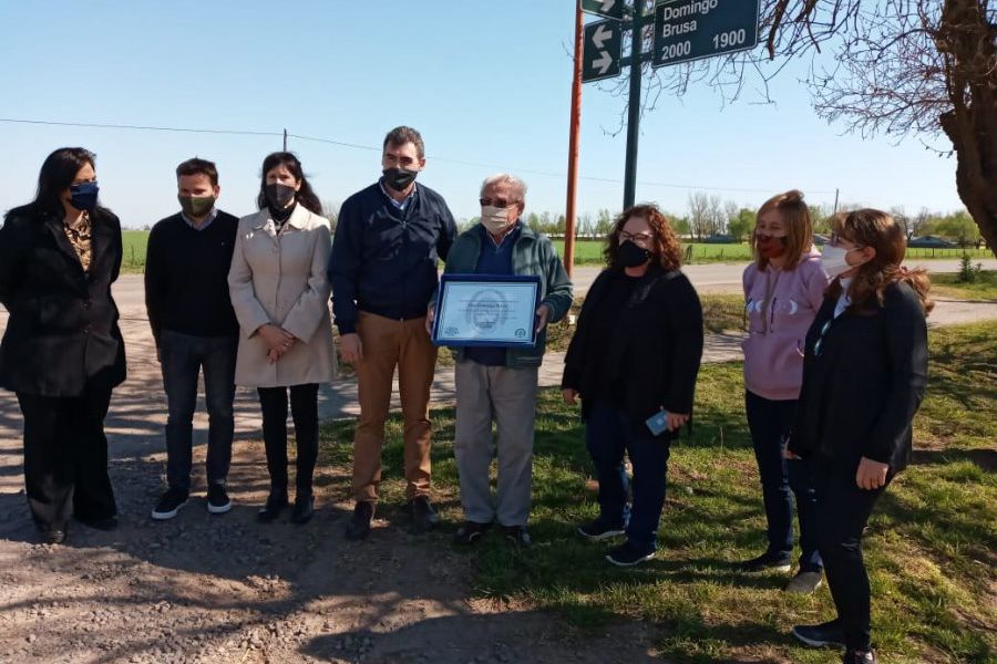 Inauguración de calle Domingo Brusa