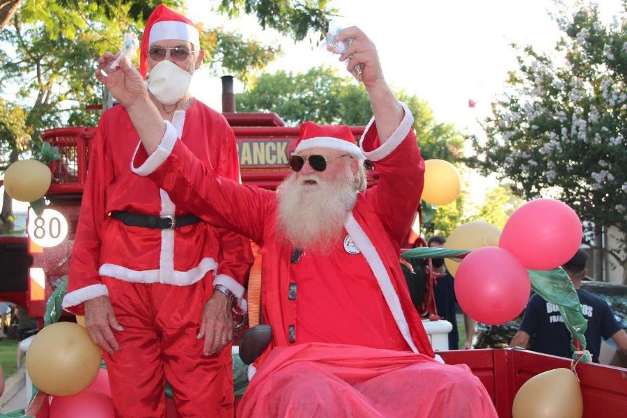 Papá Noel por las plazas franckinas