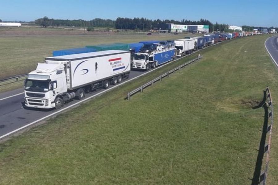 Propietarios de camiones en plena movilización