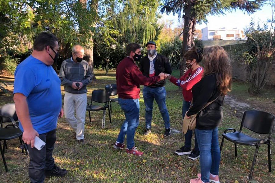 Pirola con Comerciantes en la Casa del Senado