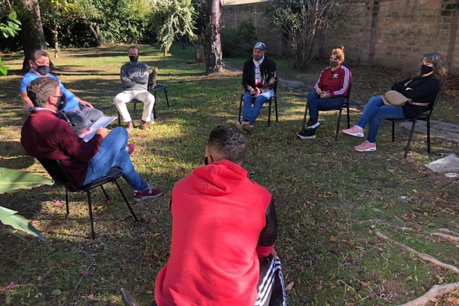 Pirola con Comerciantes en la Casa del Senado