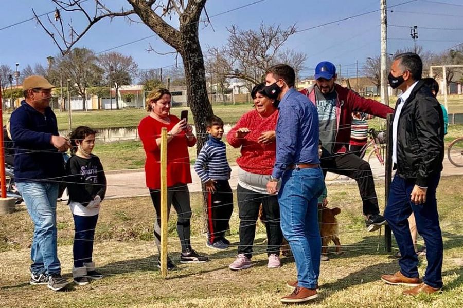 Pirola en futuro Polideportivo de Empalme San Carlos