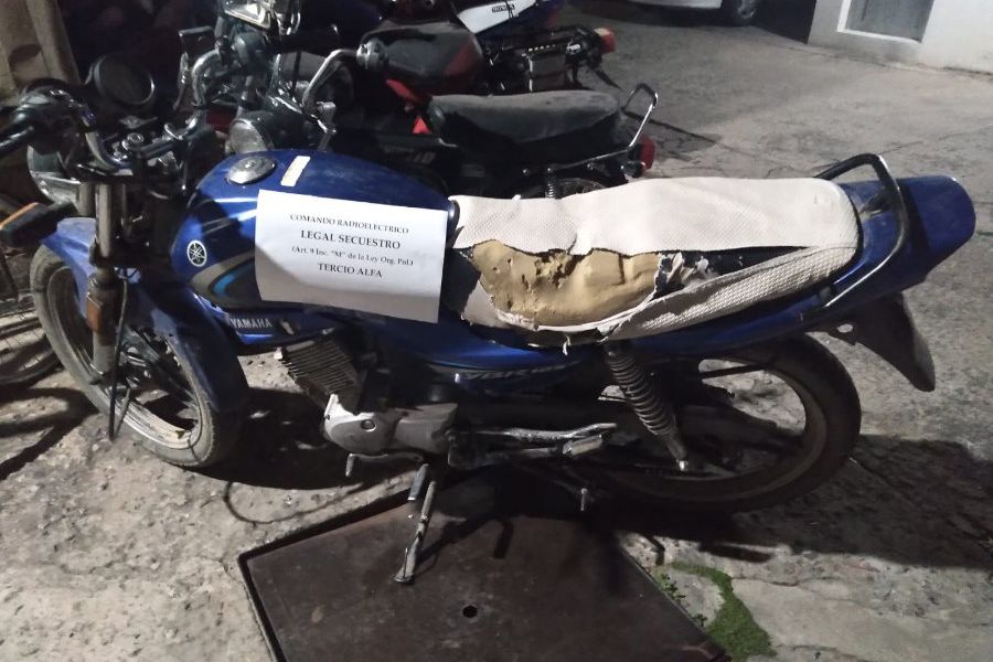 Secuestro de moto abandonada - Foto URXI