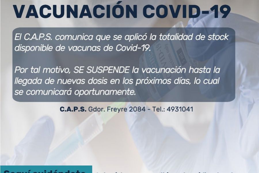 Aviso CAPS vacunación Covid-19 para adultos
