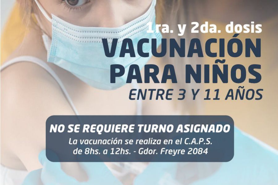 Aviso CAPS vacunación Covid-19 para niños