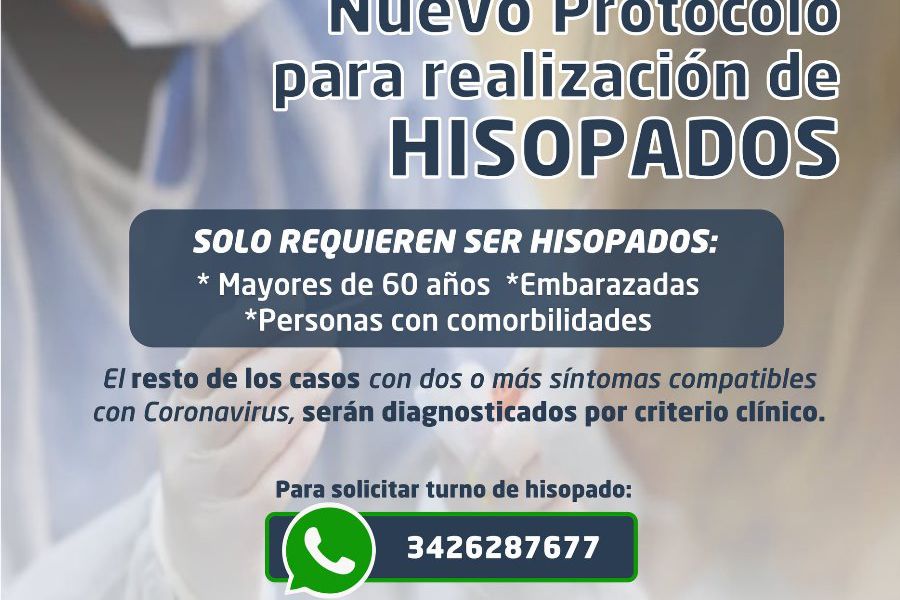 Aviso por hisopados del CAPS franckino