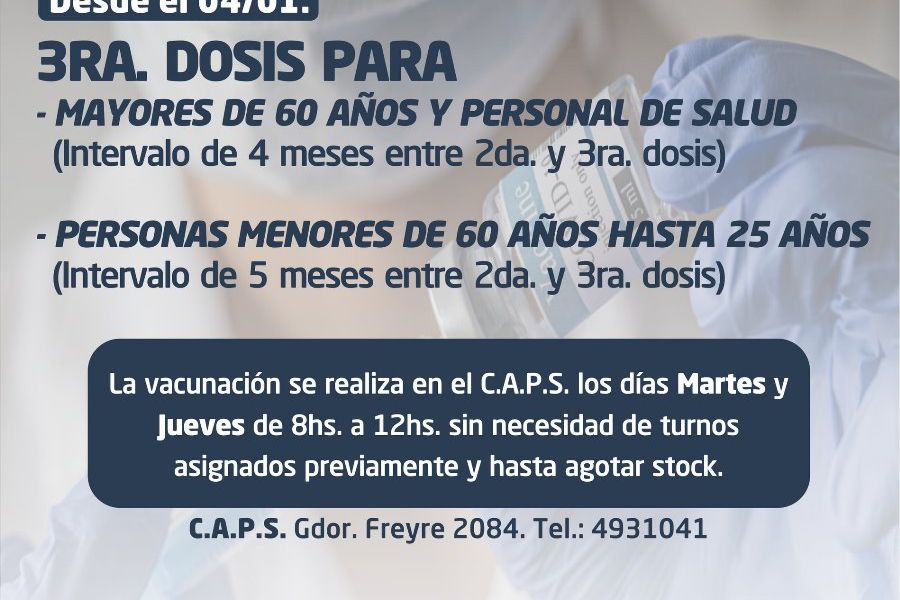 Vacunación Tercera dosis Covid-19