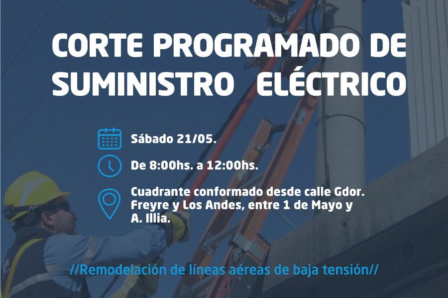 Corte programado de suministro eléctrico