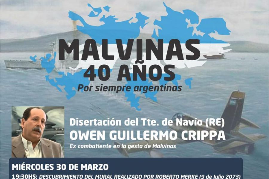 Disertación de Owen Crippa a 40 años de Malvinas