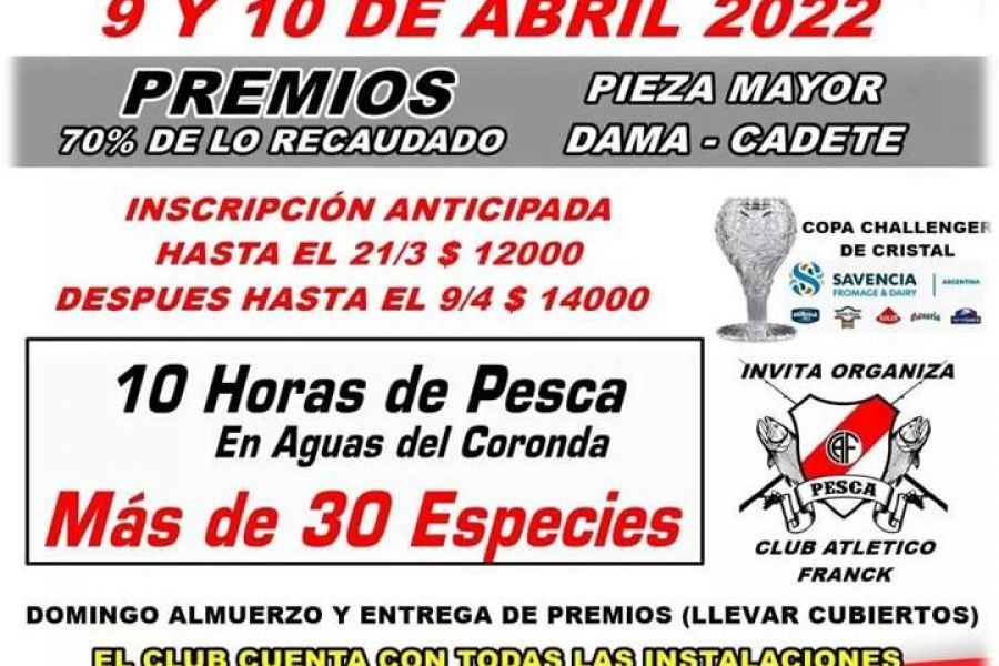 Doble jornada de Pesca en el CAF - Afiche