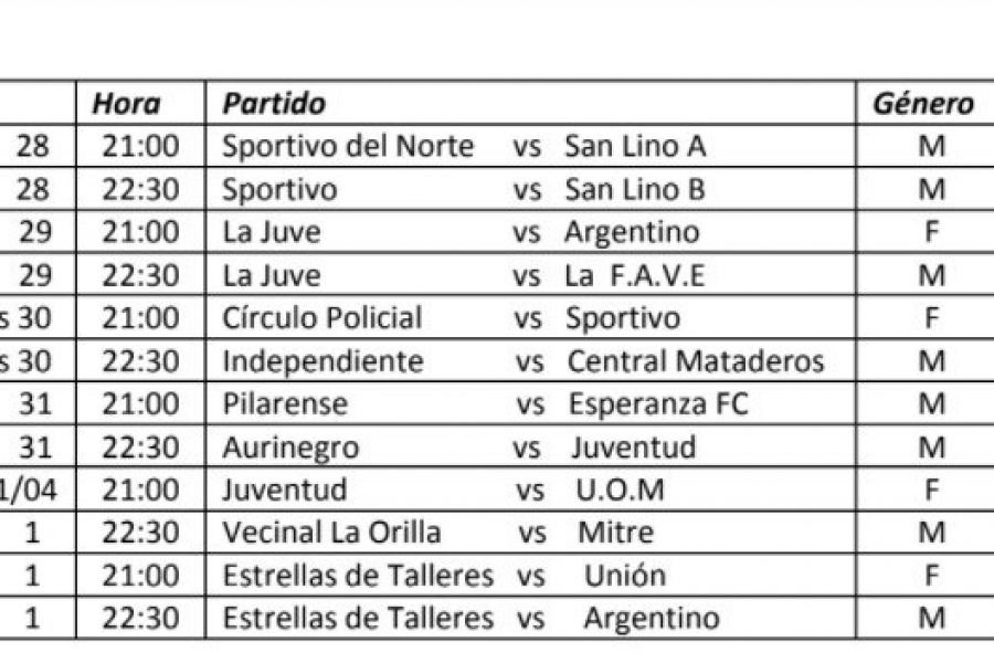 Futsal Las Colonias - Próxima fecha