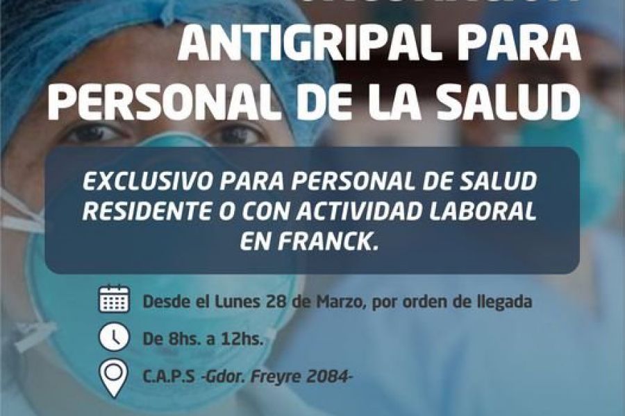 Vacuna antigripal para el personal de la salud
