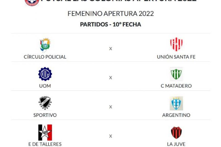 Fecha 10 Femenino - Futsal Las Colonias