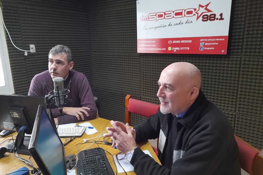 Javier Enrico con Amado Montú en FM Spacio