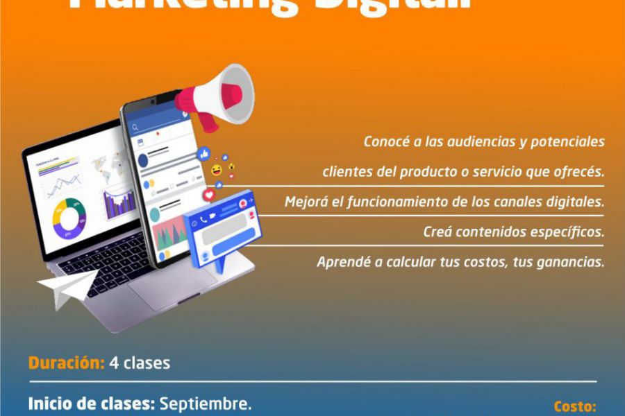 Curso de Comunicación y Márketing Digital - Afiche