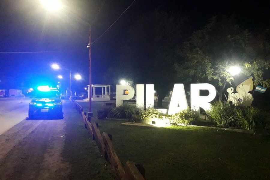 Control Policial en ingreso de Pilar - Foto URXI