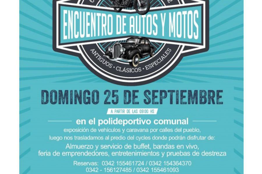 Encuentro de Autos y Motos en el Cycles