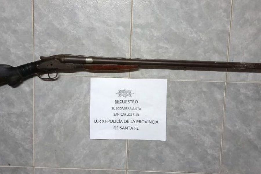 Secuestro de escopeta en San Carlos Sud