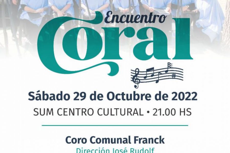 Encuentro Coral en SUM Comunal - Afiche