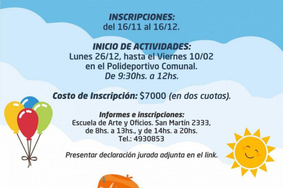 Afiche VacacionArte 2022 - 2023