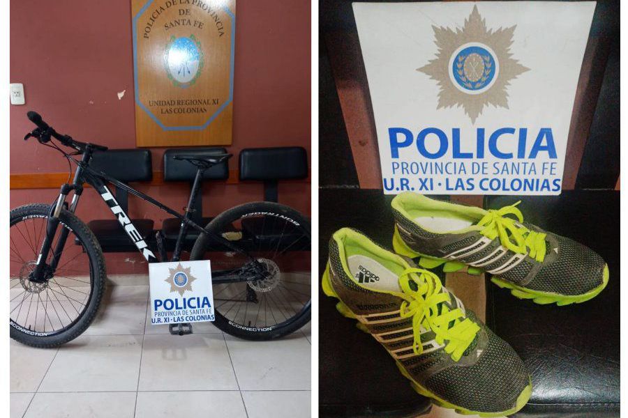 Recupero de bicicleta y zapatillas - Foto URXI