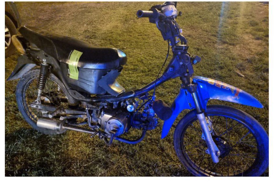 Motocicleta secuestrada - Foto URXI