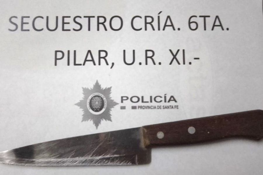 Aprehendido por causar desordenes en un baile con secuestro de arma blanca