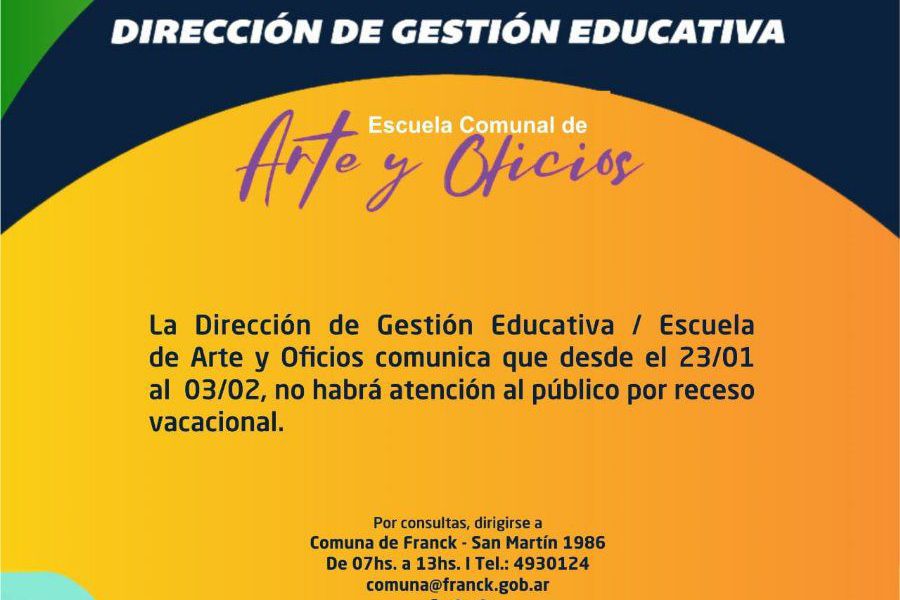 Novedades en la Escuela Comunal de Arte y Oficios