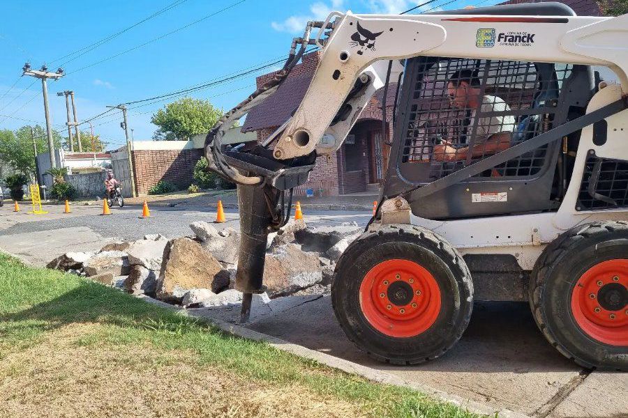 Trabajos comunales de bacheo